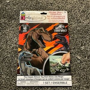 Colorforms 40+ Stickers Story Adventure Jurassic World Age 3 Scenes